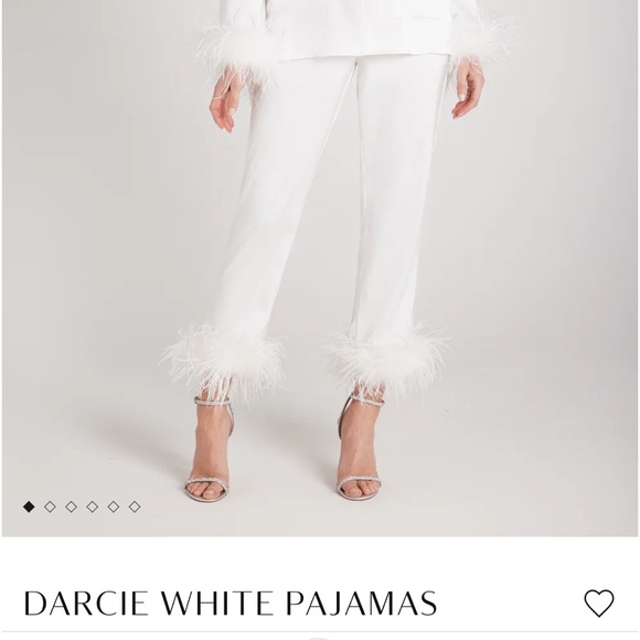 Nadine Merabi Darcie White Pajama Pants - Picture 1 of 7